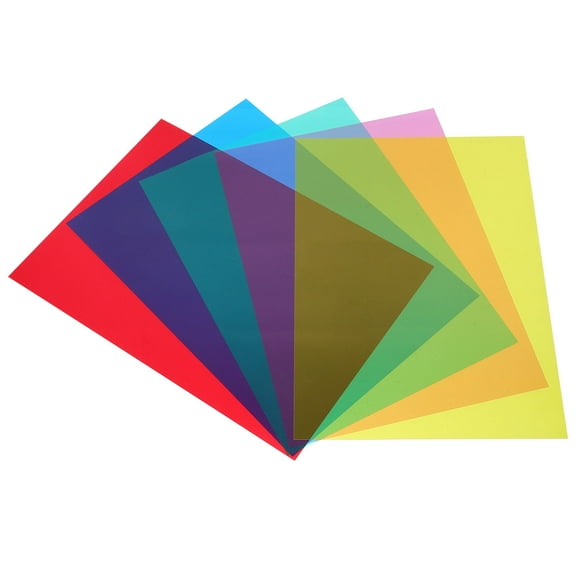 HOMEMAXS  5 Pcs Translucent Gelatin Colorful PVC Sheets Photography Filters