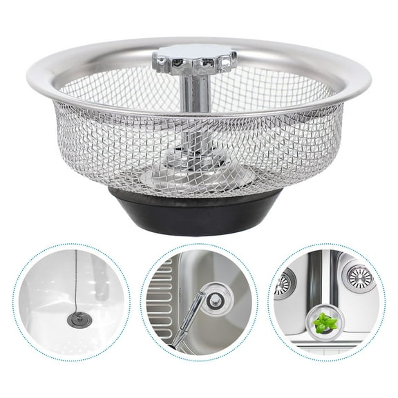 LEORX 2Pcs Kitchen Sink Strainers Stainless Steel Anti-Clogging Drain Filter for Homeowners 11.8X1.6X3.1in