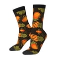 thumbnail image 1 of Balery Orange Pumpkin Calcetas Largas con Estampado para Hombre y Mujer – Suaves y Transpirables, Talla Única (US 5-11), 1 of 6