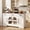 White, variant on Keenstone Buffet Cabinet with Storage, 55.1" W Expandable Sideboard Cabinet with Drawers and Glass Doors, Coffee Bar Cabinet with Adjustable Shelves, Dark Brown