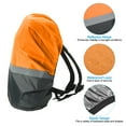 thumbnail image 3 of Uxcell 18-30L Waterproof Backpack Rain Cover with Adjustable Strap Reflective strips Backpack Rain Cover S, Grey Orange, 3 of 5