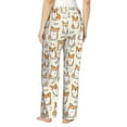 thumbnail image 3 of Naloa Cartoon Corgi Print Women’s Ultra-Soft Comfy Pajama Lounge Pants with Pockets & Drawstring, 3 of 8