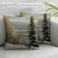 thumbnail image 3 of Orinice Snow Trees Water Graphic Decorative Cotton Linen Throw Pillow Cover for Home Couch Living Room Bed Sofa Winter High-Quality 1PC 20x20in, 3 of 5