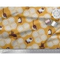 thumbnail image 2 of Soimoi Polyester Crepe Fabric Floral & Cat Animal Printed Craft Fabric by The Yard 42 Inch Wide, 2 of 3