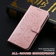 thumbnail image 3 of Decase for Samsung Galaxy A03S (US Version) Embossed Wallet Card Holder PU Leather Foio Flip Case Kickstand Magnetic Closure Phone Case Compatible with Galaxy A03S, Pink, 3 of 7