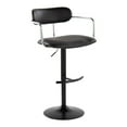thumbnail image 4 of Demi Adjustable Bar Stool, Black Bar Stools, Bar Chairs, Swivel Bar Stools, Bar Stools Set of 2, Black Bar stools, Gold Bar Stools, Bar Stools for Kitchen Counter (Black Metal, Black), 4 of 6