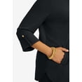 thumbnail image 4 of Jessica London Women's Plus Size Knit Crepe Winged Collar Set, 4 of 6