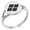 Silver, variant on Stainless Steel Takeda Samurai Crest Minimalist Oval Top Polished Statement Signet Ring