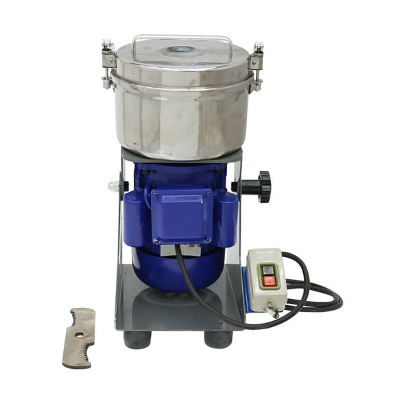 EQCOTWEA Multifunctional Ore Glass Crusher Glass Stone Grinder Slag Pulverizer with Additional Cutter 220V