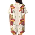thumbnail image 3 of Lsque Frog Sitting On Mushroom Women's Short-Sleeved Pajama Set - 2 Piece Soft and Lightweight Sleepwear Set-X-Large, 3 of 9