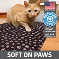 thumbnail image 4 of Drymate Original Cat Litter Mat, Contains Mess from Box for Cleaner Floors, Urine-Proof, Soft on Kitty Paws -Absorbent/Waterproof- Machine Washable, Durable (20”x28”)(Paw Path Tan), 4 of 6
