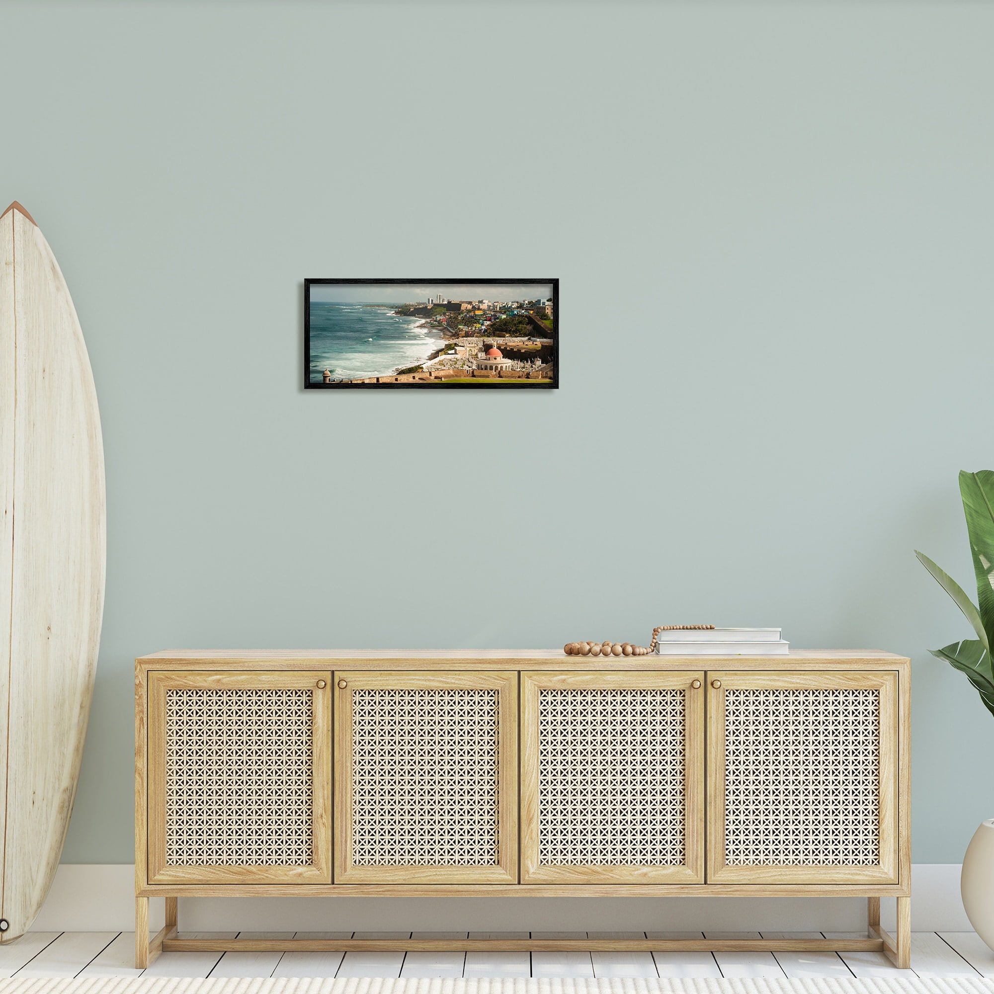 Stupell Industries Old San Juan Puerto Rico Coastal Landscape Photography, 30 x 13,Design by Nick Saez