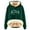 Dark Green, variant on Women's Letter Print Hooded Long Sleeve Casual Sports Hoodie Grey M