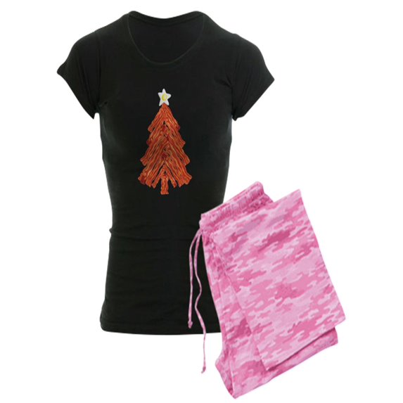CafePress - Bacon Christmas Tree - Women's Dark Pajamas