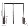 thumbnail image 2 of 35-47 Inch Adjustable Closet Rod Closet Mounted Simple Pull Down Clothes hanger, 2 of 10