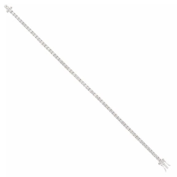 3MM 7.50Ct Round Lab Created Diamond 14k White Gold Plated 925 Tennis Bracelet 7"