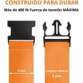 thumbnail image 2 of Set de 4 Correas de Equipaje para Maletas Ajustable, Cinturón para Maletas de Viaje de 1.8 Metros de Fácil Identificación, Accesorios de Viaje (Naranja), 2 of 5