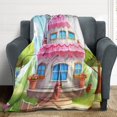 thumbnail image 4 of Cartoon Birthday Cake for Women Men Kids Flannel Throw Blankets Soft Fuzzy Lightweight for Home Decor Couch Bed Sofa, 4 of 7