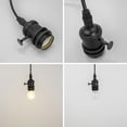 thumbnail image 3 of KAYYELAMP Set Three 0.32Feet Corded Track Lighting E26 Black Mini Base with Switch J-Type Track Pendant Light Retro Design for Kitchen Loft Dining Room Store(No Bulb, Track), 3 of 7