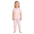 thumbnail image 3 of BenBen Kids Toddler Girl Pajamas Pj Set Short Sleeve Snug Fit Soft & Cozy Size 2Y to 10Y, 3 of 4