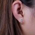 thumbnail image 3 of Limerencia Titanium Cubic Zirconia Hoops, Lightweight Cuff Earrings for Women, 3 of 6