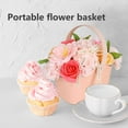 thumbnail image 5 of VALSEEL Home Decor Soap Flower Rose Portable Flower Basket, Decorative Gift for Season Of Graduation Teachers'Day Mother's Day, Table Center Piece Decoration Artificial Flower Set Ornaments, 5 of 6