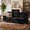 Black, variant on CKEASEAN 82" Velvet Upholstered Cloud Sofa, Modern 3-Seater Deep Seat Couch with Nailhead Trim and Curved Armrests, Iron Frame & Sturdy Solid Wood, Comfy Compress Couches for Living Room, Apartment
