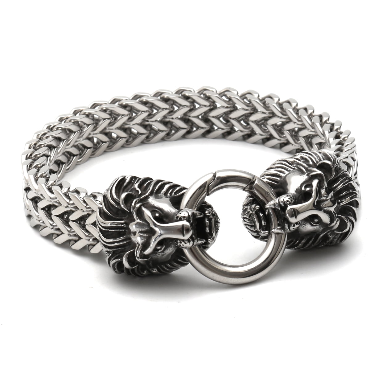 Details about Vintage Silver Stainless Steel Lion Head Franco Curb Chain Men's Rocker Bracelet Details about Vintage Silver Stainless Steel Lion Head Franco Curb Chain Men's Rocker Bracelet