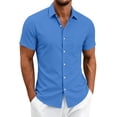 thumbnail image 3 of Guluxicc Men's Dress Shirts with Pockets Button Down Collared Short Sleeve Business Casual Tops for Everyday Wear Spring Summer Casual Outfits, 3 of 8