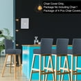 thumbnail image 2 of PiccoCasa Stretch Spandex Bar Stool Cover for Short Back Chair Slategray 4, 2 of 8