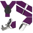 thumbnail image 4 of INSPIRE CHIC Metal Clamp Y Shaped Adjustable Suspender Clip Braces Purple One Size, 4 of 5