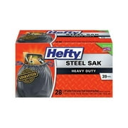 Hefty 6414213 39 gal Steel Sak Trash Bags Drawstring