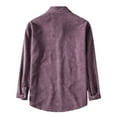 thumbnail image 5 of Winter Savings Clearance! Edvintorg Men's Corduroy Shirt Jacket With Pocket Fashion Solid Color Long Sleeve Fall Tops Casual Work Button Down Shirt Jacket Outwear, 5 of 5