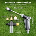 thumbnail image 5 of Heavy Duty Garden Hose Nozzle – 2026 upgraded multi-function sprayer converts any hose into high-pressure cleaning jet for lawn, garden, and cars, 5 of 8