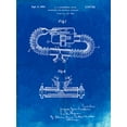 thumbnail image 2 of Borders, Cole 19x24 Gold Ornate Wood Framed with Double Matting Museum Art Print Titled - PP896-Faded Blueprint Jacques Cousteau Diving Mouthpiece Patent Poster, 2 of 4