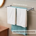 thumbnail image 5 of Toallero Doble Toalleros Dobles De 24 Pulgadas Para Baño Montado En La Pared Toallero De Baño Resistente Toallero Soporte Para Toallas Barra De Toalla De Baño Moderna De Acero Inoxidable Níquel Cepill, 5 of 5