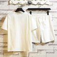thumbnail image 6 of ZUKMRJPC Mens Short Sets 2 Piece Outfits V Neck Button Up T-Shirts and Shorts Solid Color Casual Lightweight Summer Tracksuit Sets, 6 of 8