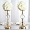 thumbnail image 5 of Efavormart 2 Pack | 7" CREAM Flower Ball Silk Rose Pomander Kissing Ball, 5 of 10
