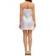 thumbnail image 3 of INSPIRE CHIC Vestido de Mujer con Brillo y Lentejuelas, Escote en V, Tirantes Ajustables, Vestido Corto de Prom, Blanco y Azul, Talla XS, 3 of 7