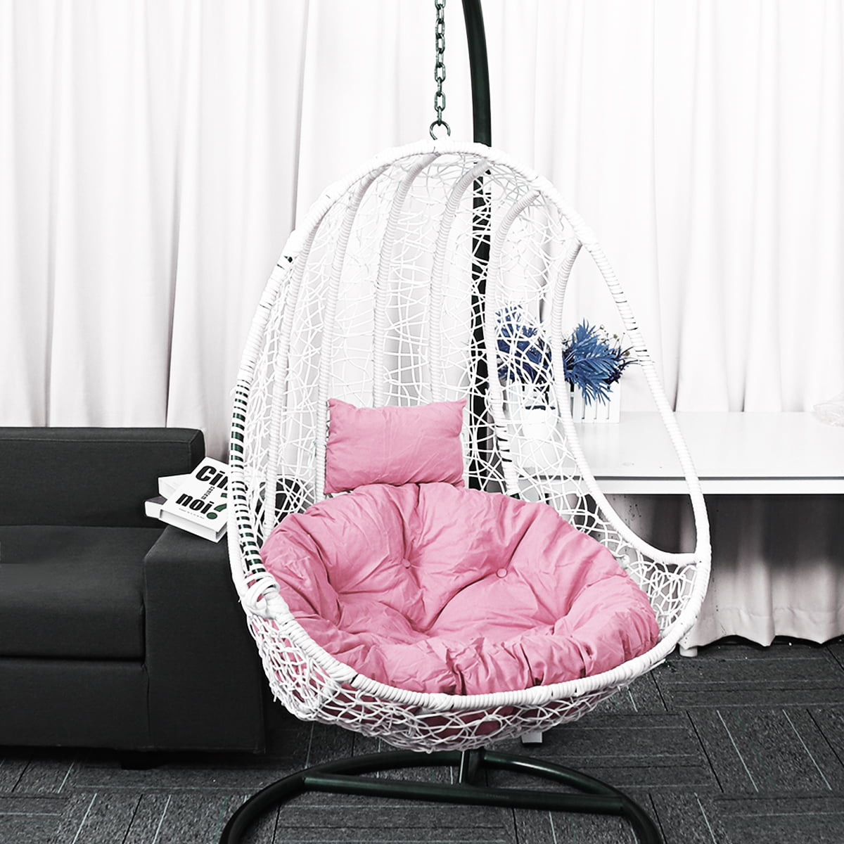 DPPD Hanging Hammock Nest Swing Cushion,seat Cushion Pad Garden Patio,hanging Egg Chair Cushion,double Wicker Rattan Cushion A Only Cushion