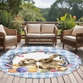 thumbnail image 4 of Round Rug 6Ft Washable Non-Slip, Easter Bunny Circle Area Rugs for Living Room Bedroom, Spring Easter Eggs Chick Floral Blue Check Indoor Floor Mats Carpet Runner for Home Decor Aesthetic, 4 of 8