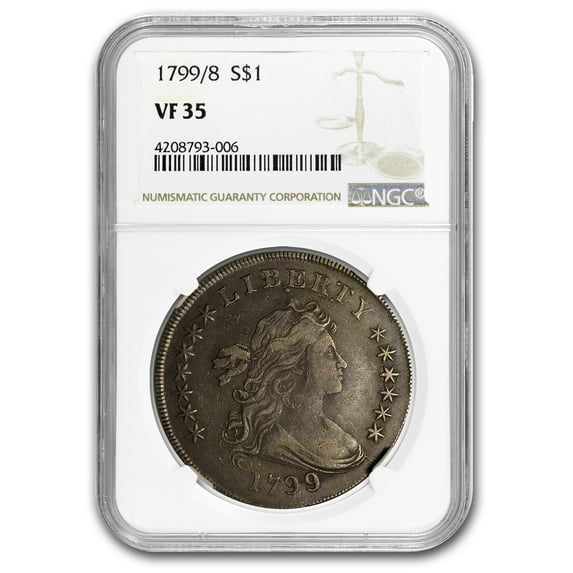 1799/8 Draped Bust Dollar VF-35 NGC