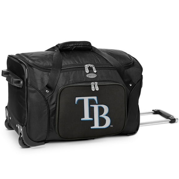 MOJO Black Tampa Bay Rays 22'' Wheeled Duffel Bag