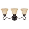 Nuvo Lighting 61414 - 3 Light Copper Espresso Honey Marble Glass Shades Vanity Light Fixture (60-1414)