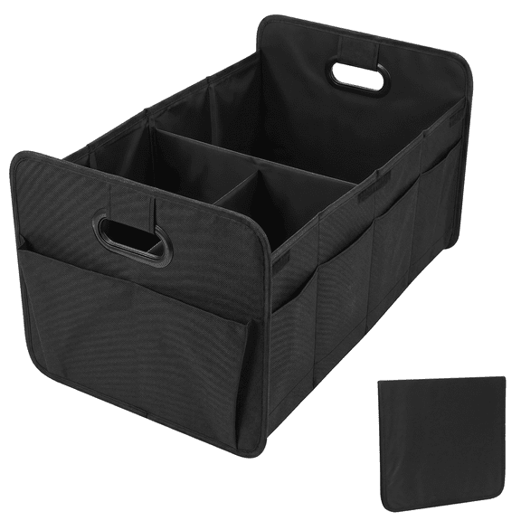 Car Trunk Organizer, Collapsible Waterproof Premium Oxford Cargo Storage, Multi-Compartment Foldable Trunk Groceries Organizer, Auto Accessories Universal for SUV Truck Sedan