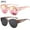 2PCS/Pink+Gray, variant on 2PCS/1PCS Fit Over Glasses Sunglasses for Women Men, Oversized Cat Eye Sunglasses Polarized 100% UV400 Protection