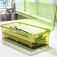 thumbnail image 3 of Moyic Caja de plástico para utensilios, soluciones de almacenamiento que ahorran espacio y fácil acceso, caja de almacenamiento de vajilla Cocina y Comedor Verde, 3 of 6