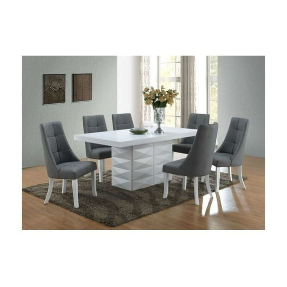 KB D510-T 31 x 39 x 71 in. Wood Modern Rectangular Dinette Dining Room Table - White