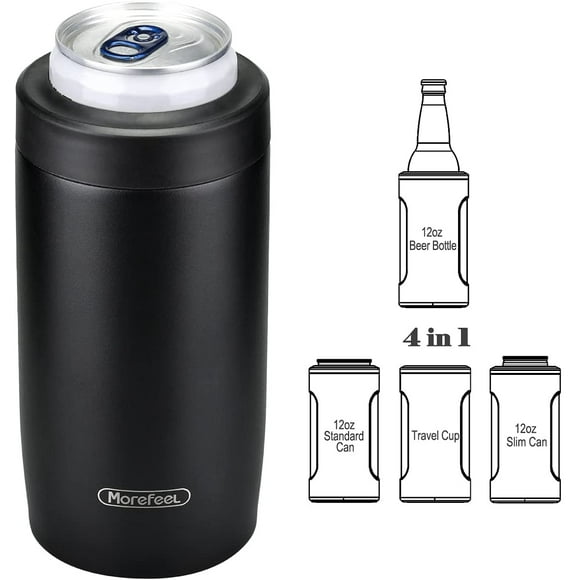 4-en-1 Skinny Can Cooler Double Wall Stainless Steel Insulat MoreFeel MoreFeel