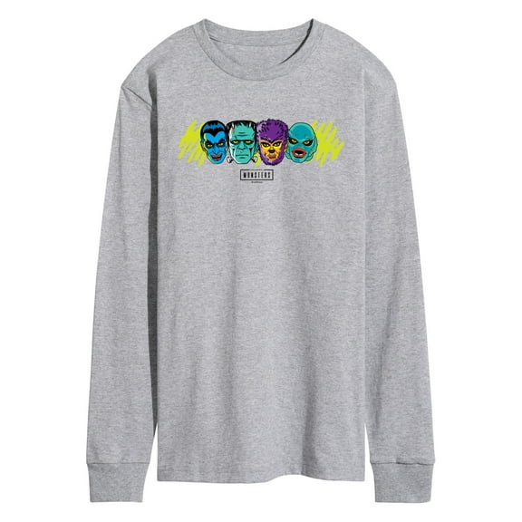 Classic Monsters - Horizontal Chest - Men's Long Sleeve Graphic T-Shirt
